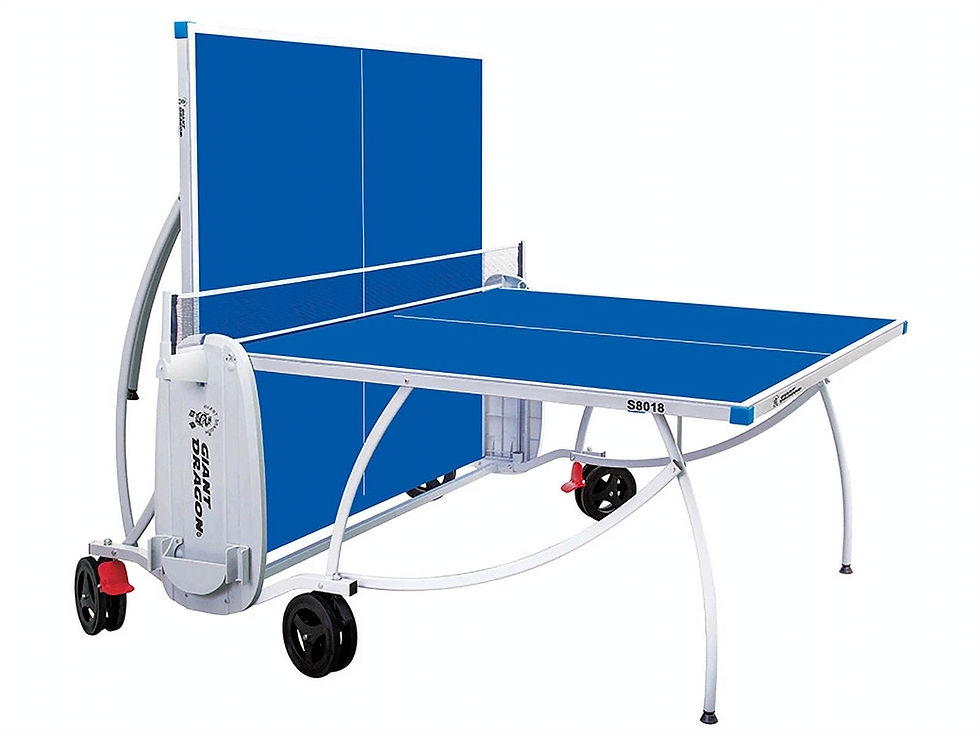 S8018 outdoor table tennis table set up for play with the net fitted — TSports Dubai