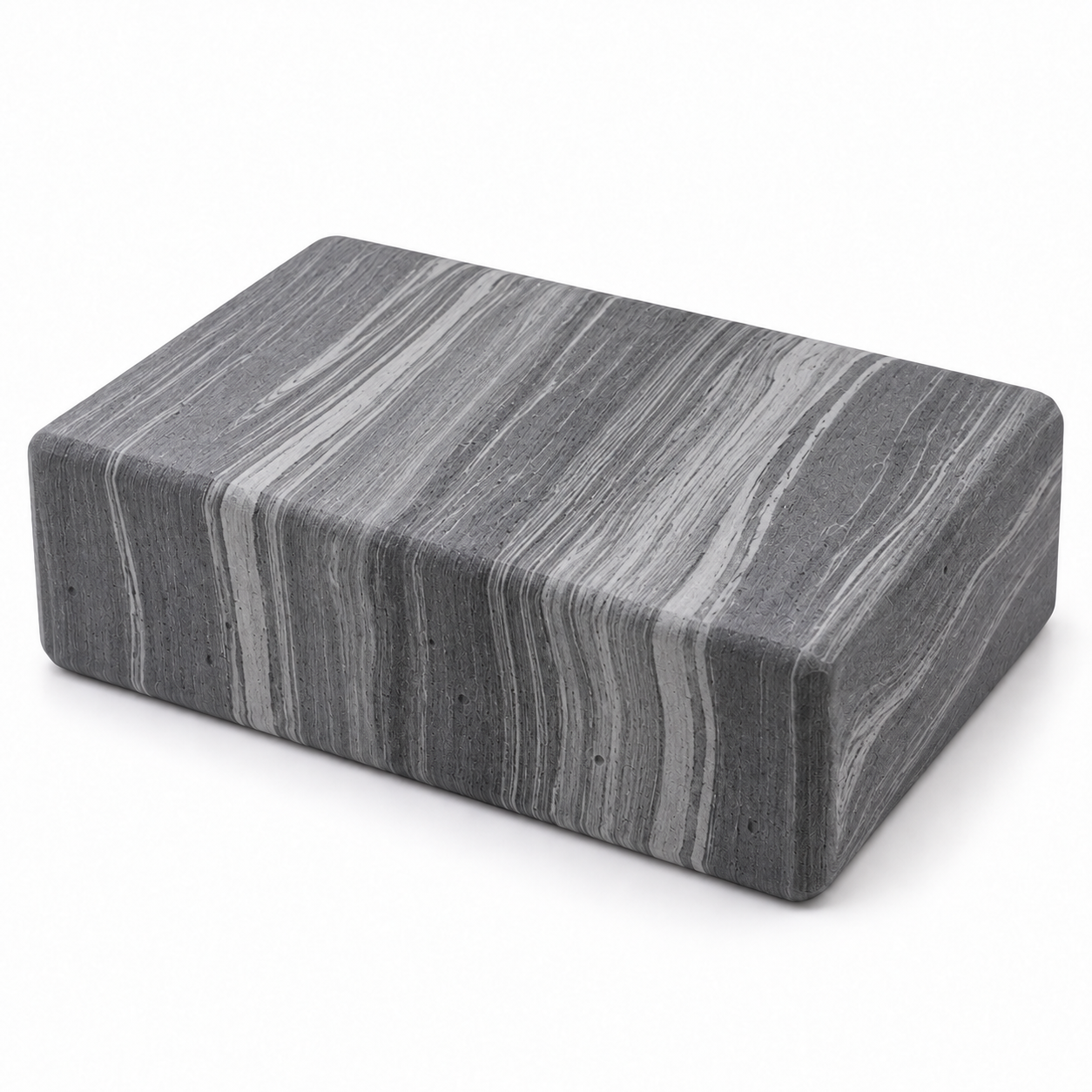Grey marble yoga block with softly rounded edges and corners — TSports Dubai