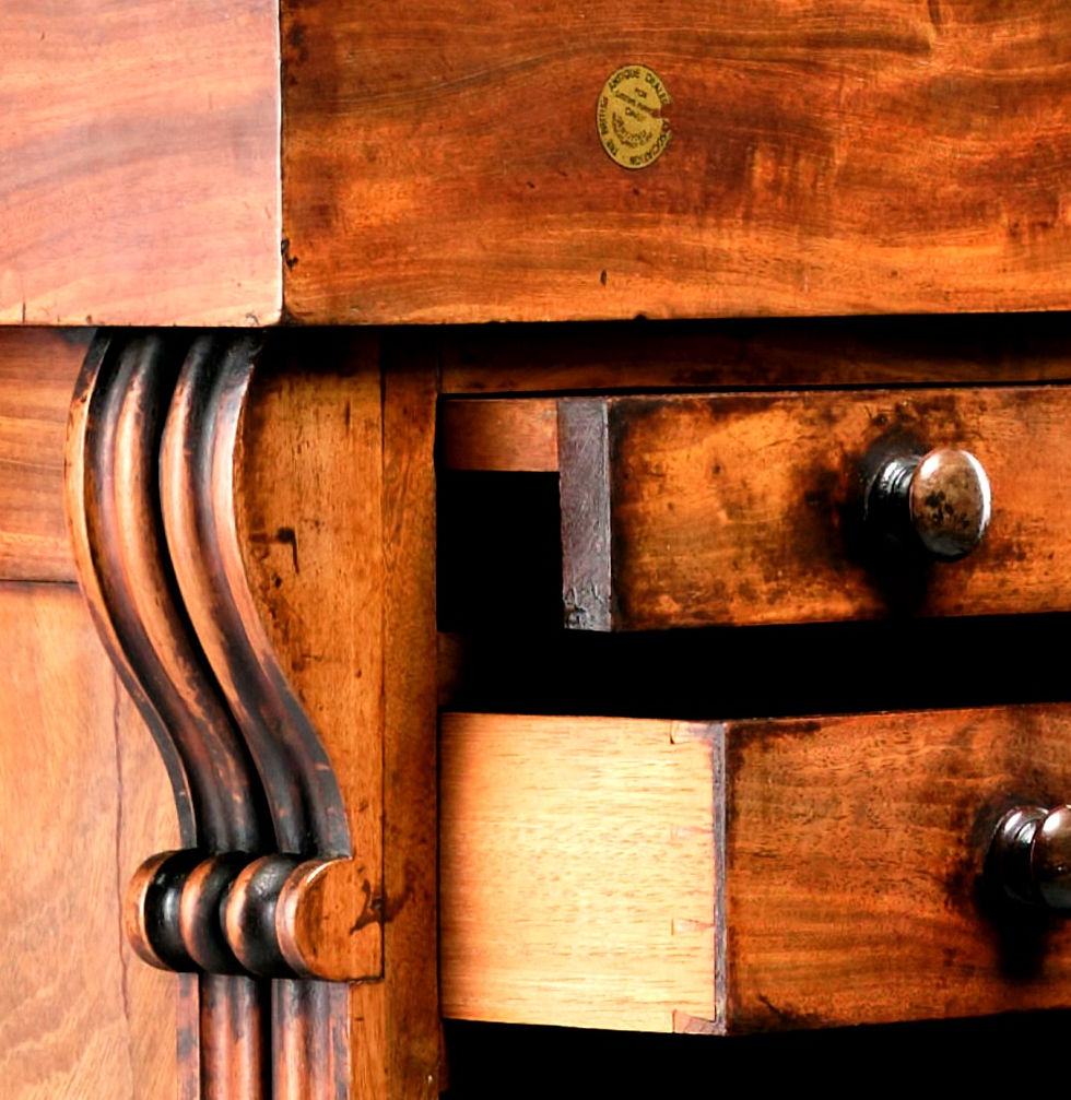 Thumbnail: A Superior Regency Period Davenport Desk in Figured Mahogany, England Circa 1830