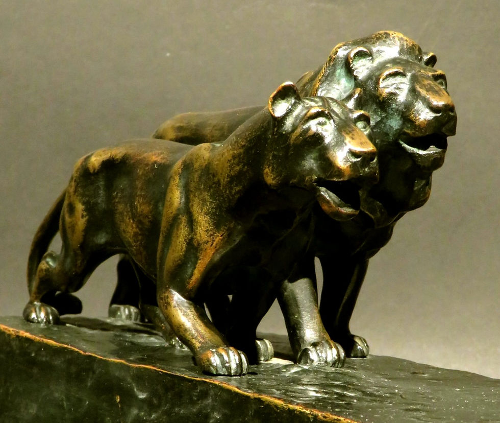 Thumbnail: An Early 20th Century Bronze Figural Inkstand by Friedrich Gornik, Austria
