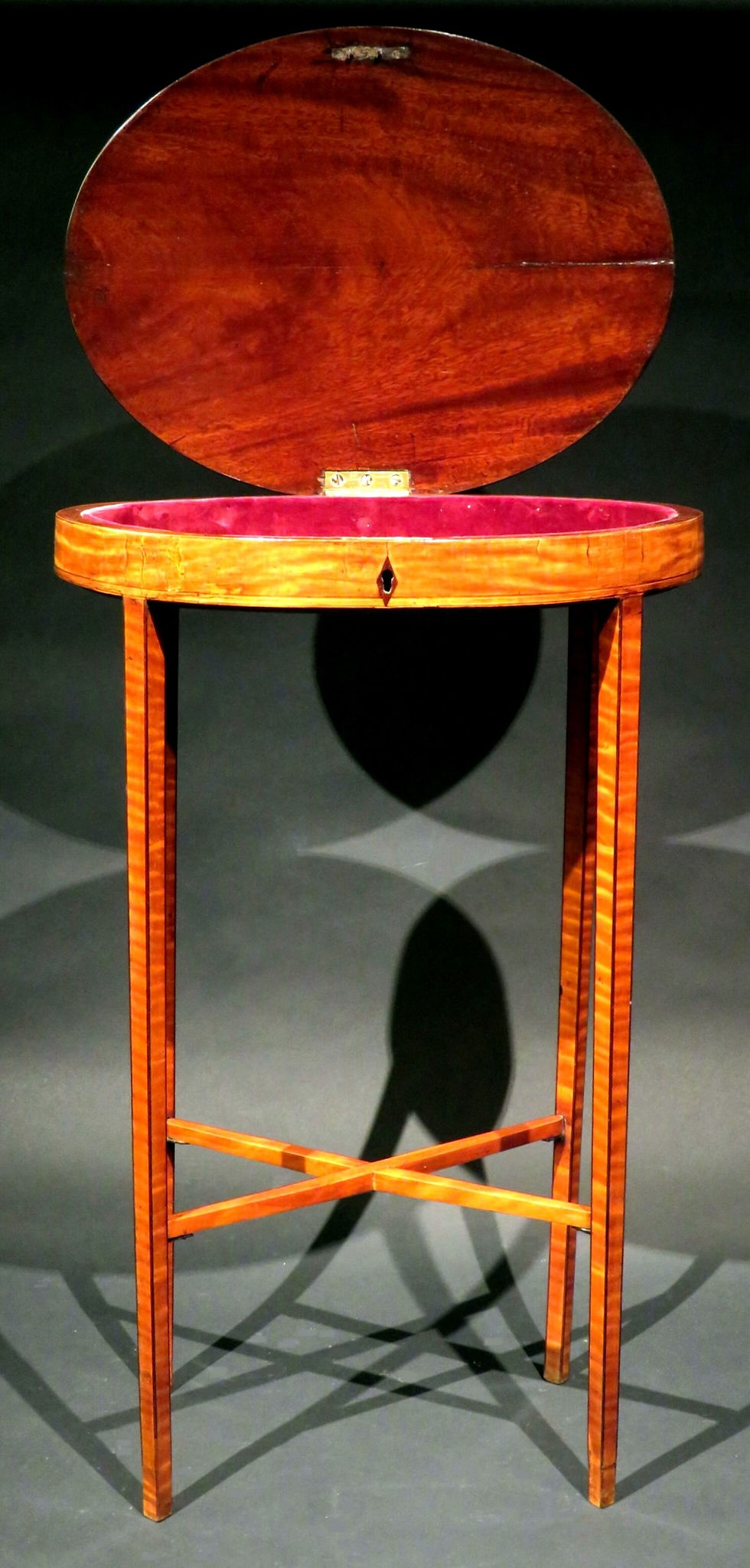 Thumbnail: A Very Good ‘Sheraton Revival’ Satinwood Worktable, England Circa 1890