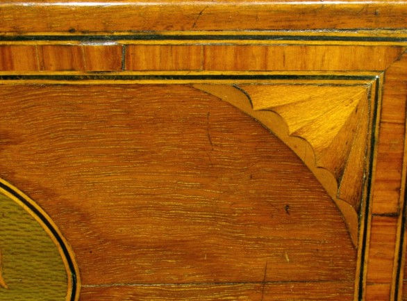 Thumbnail: A Fine George III Inlaid Mahogany Tea Caddy Converted to a Letter Box