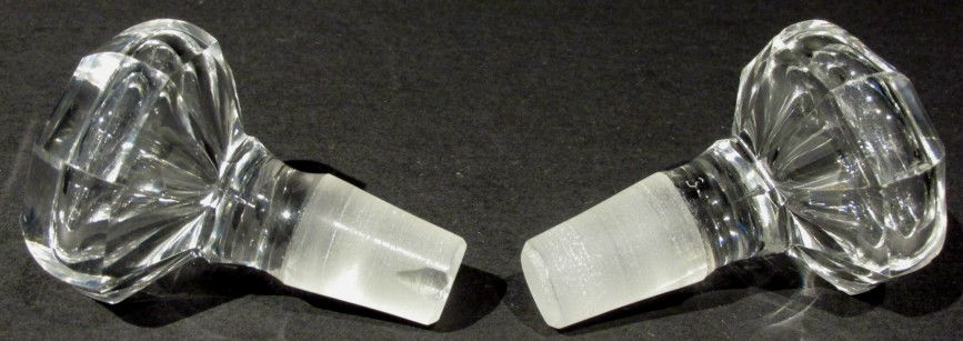 Thumbnail: A Fine & Diminutive Pair of Georgian Cut Glass Spirit Decanters, England