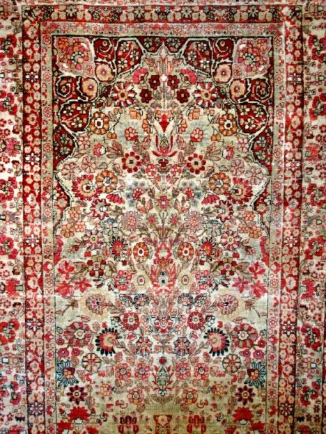 Thumbnail: A Very Fine & Important 19th Century Lavar Kerman Prayer Rug, Circa 1880