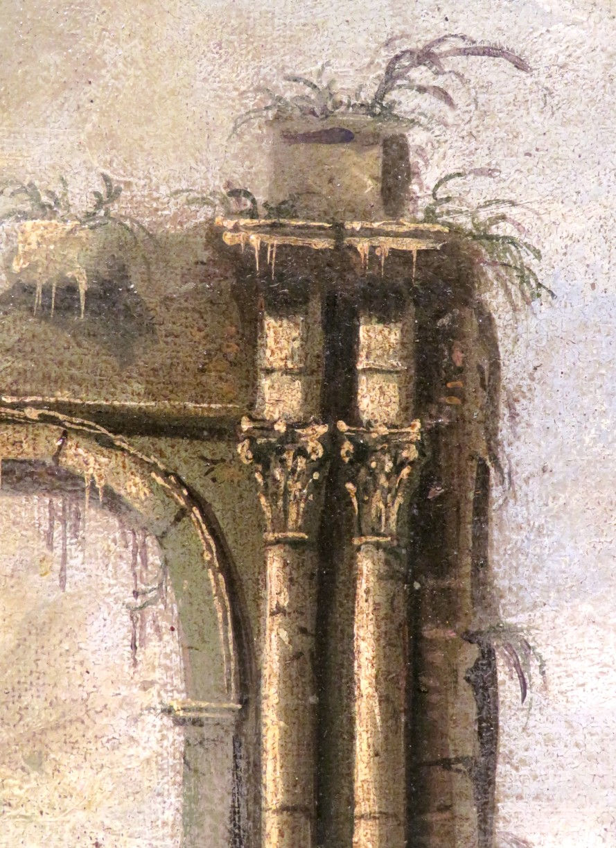 Thumbnail: A Very Good 18th Century Venetian Capriccio of Ruins & Figures, Signed Guardi