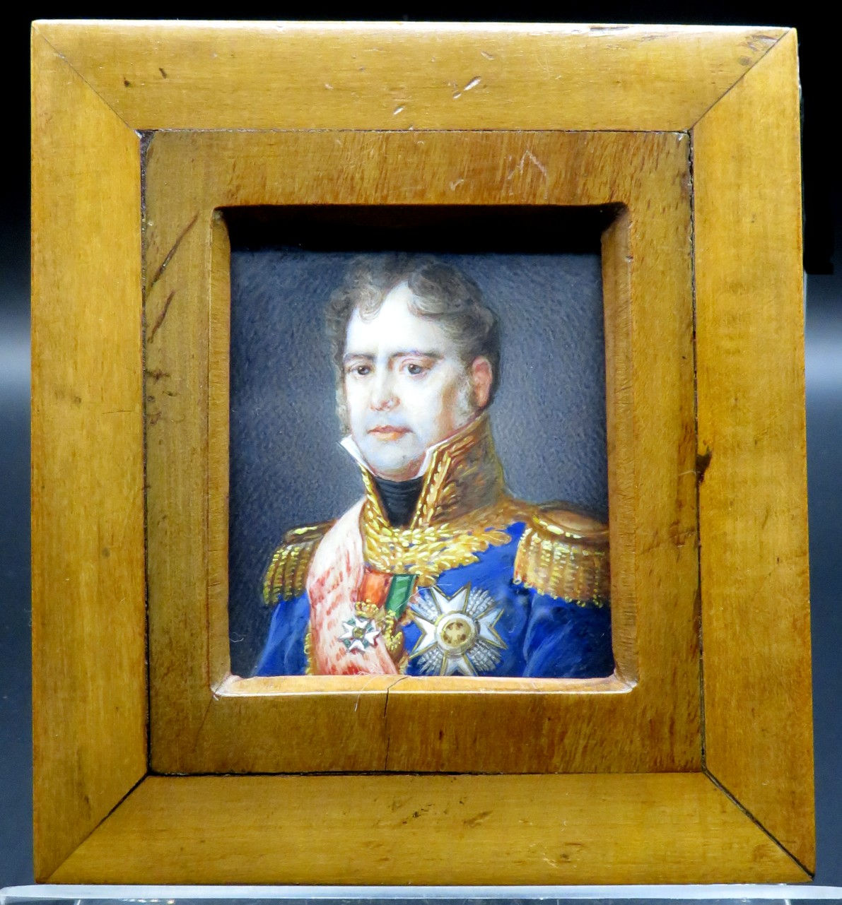 A Fine 19th Century Portrait Miniature of an Officer in Military Dress