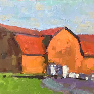 barn and pallets in highlight