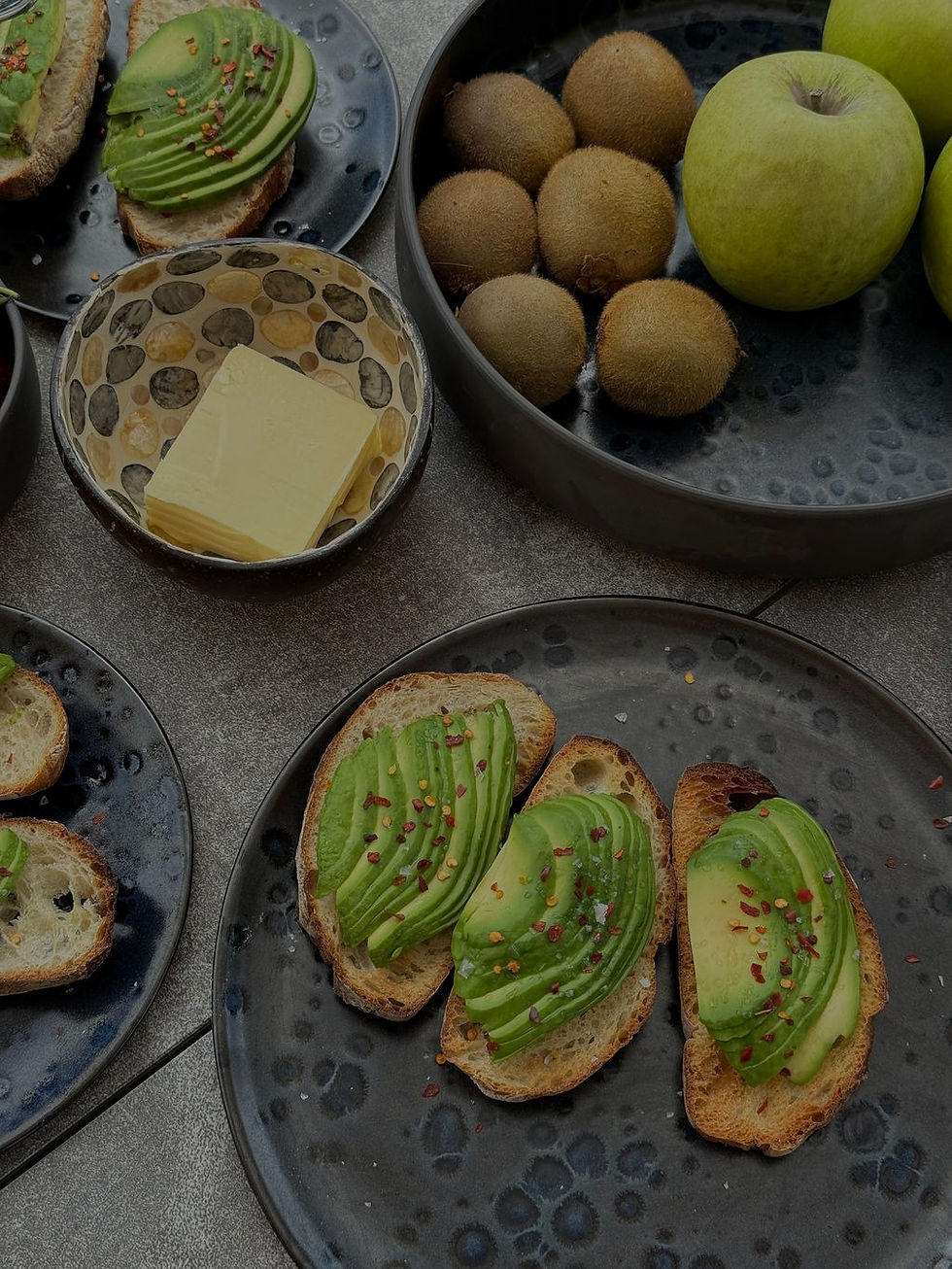 Castaway - Avocado toast breakfast with fresh fruit and butter - TVS.jpg