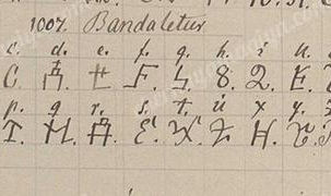 Banda letur. Литеры связи.