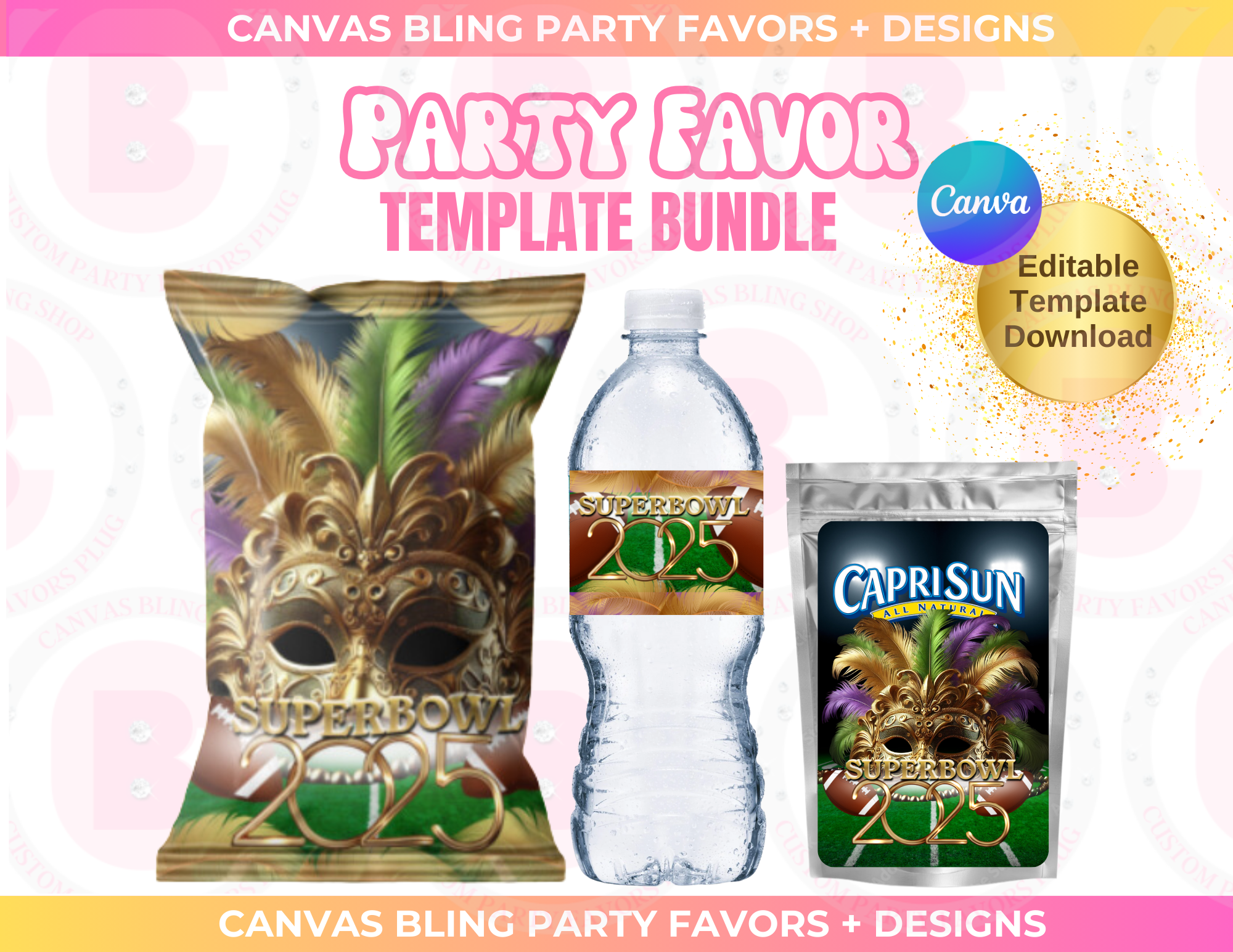 Mardi Gras Deluxe Bundle (editable)