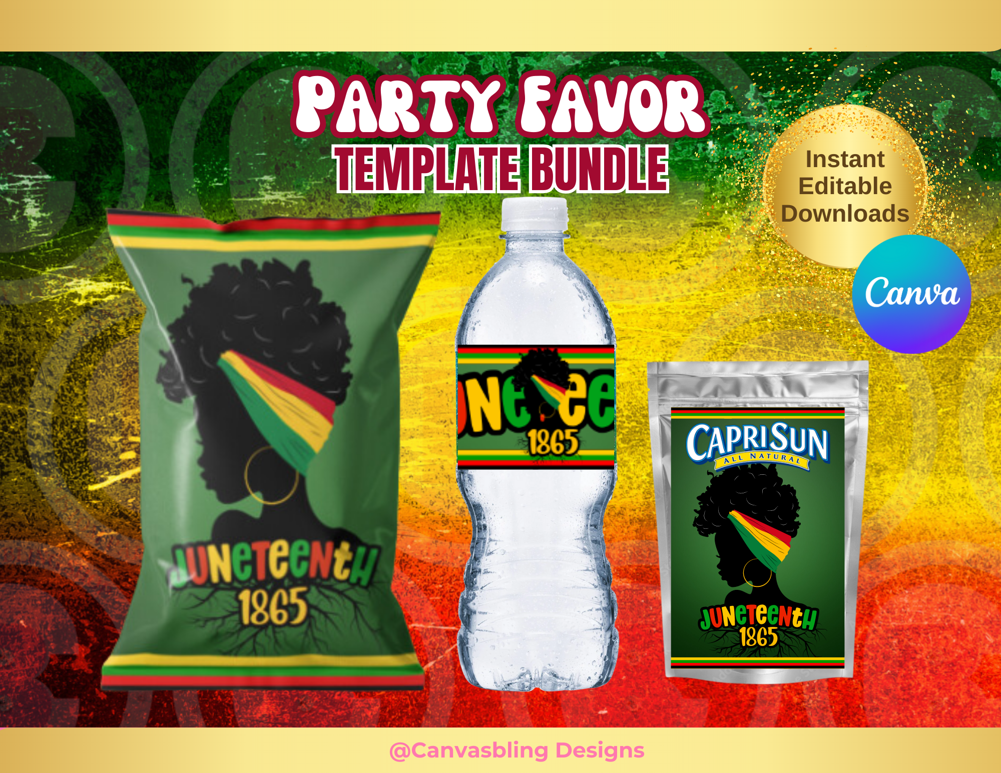 Lady Africa Roots Bundle (editable)