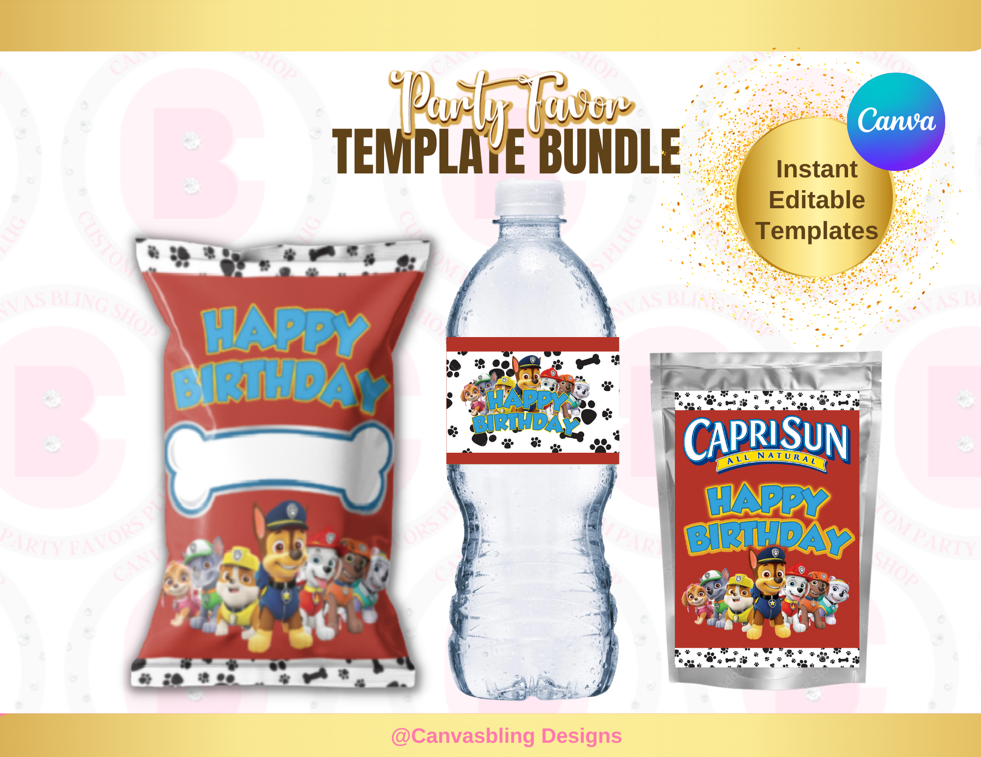 Pup Patrol Red (editable)