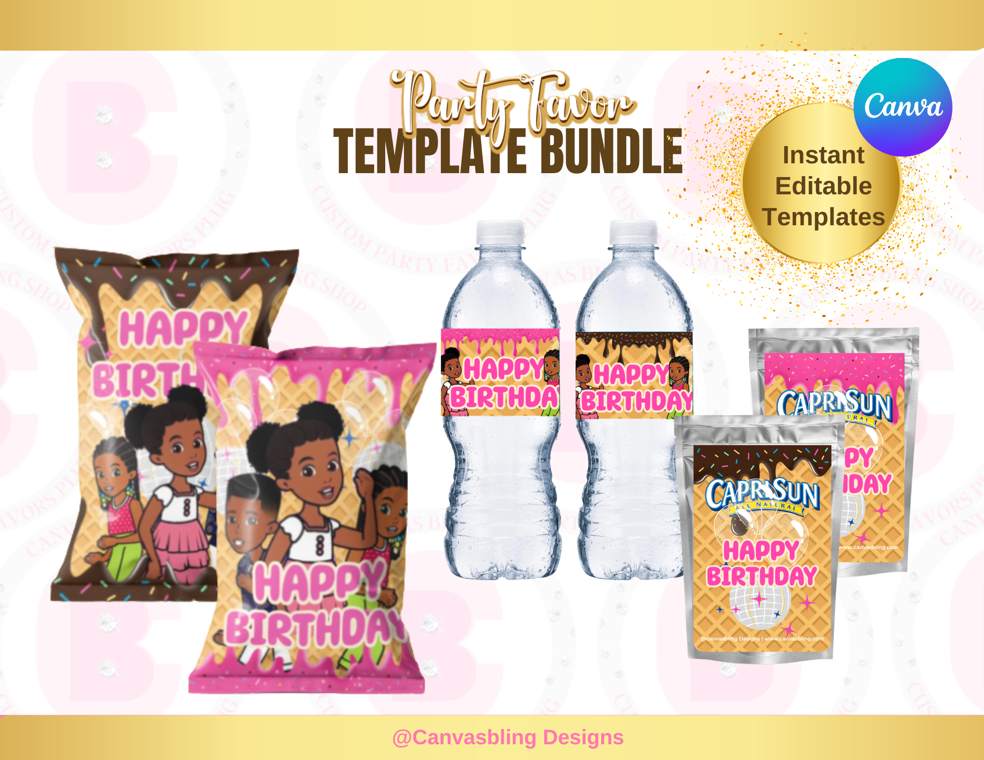 Gracie Ice-cream Template Bundle (editable)