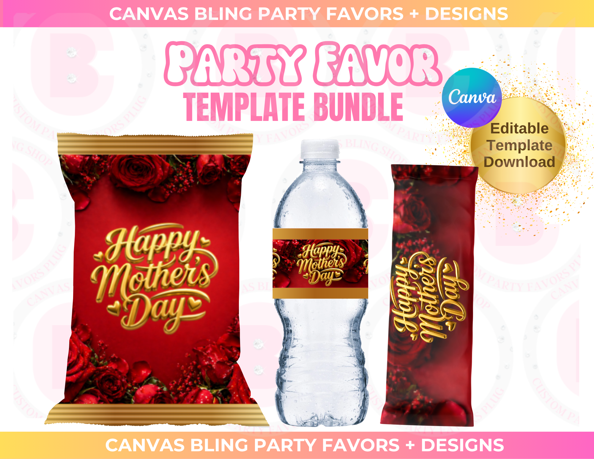 Mother's Day Rose Template (editable)
