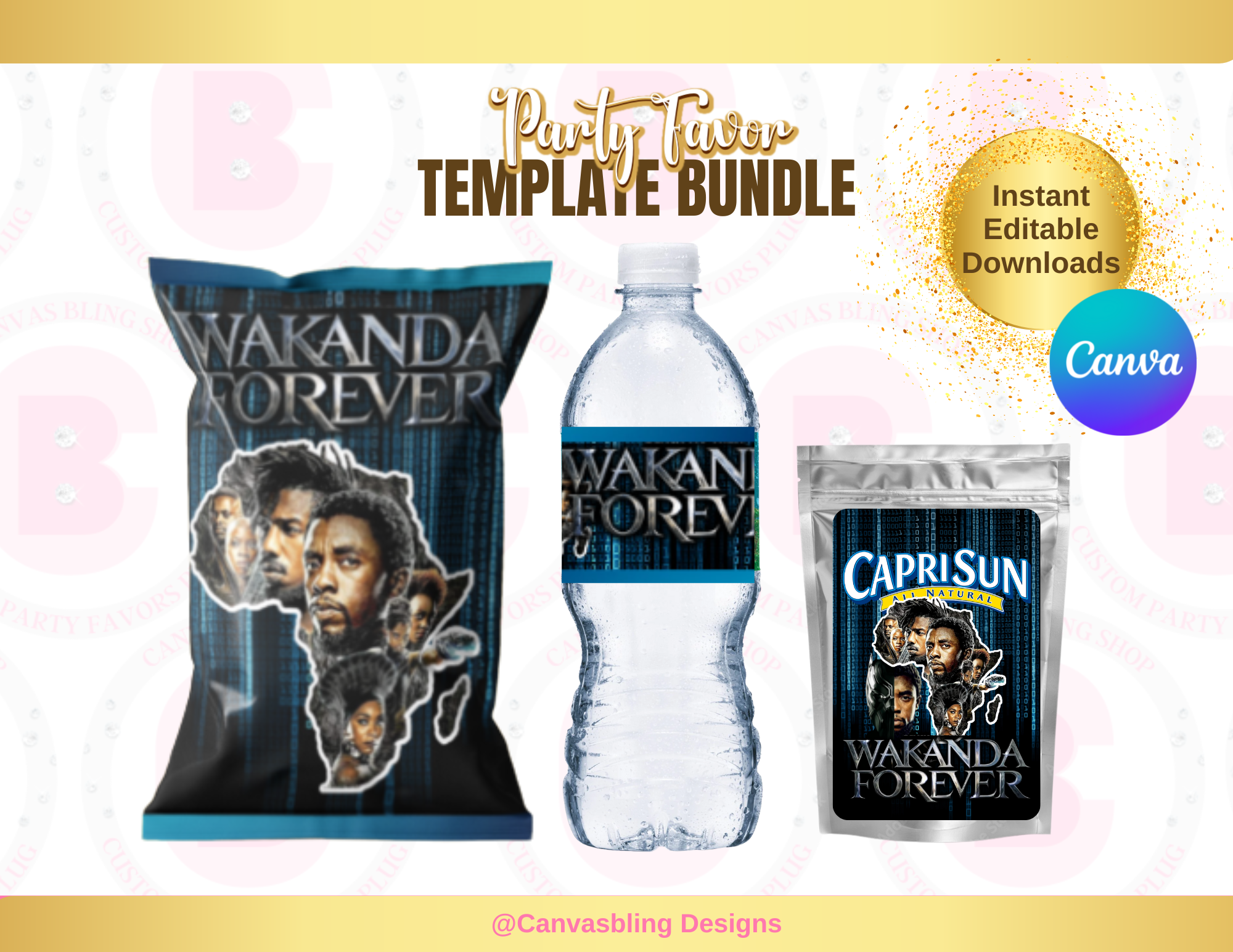 Africa Wakanda Template Bundles (editable)