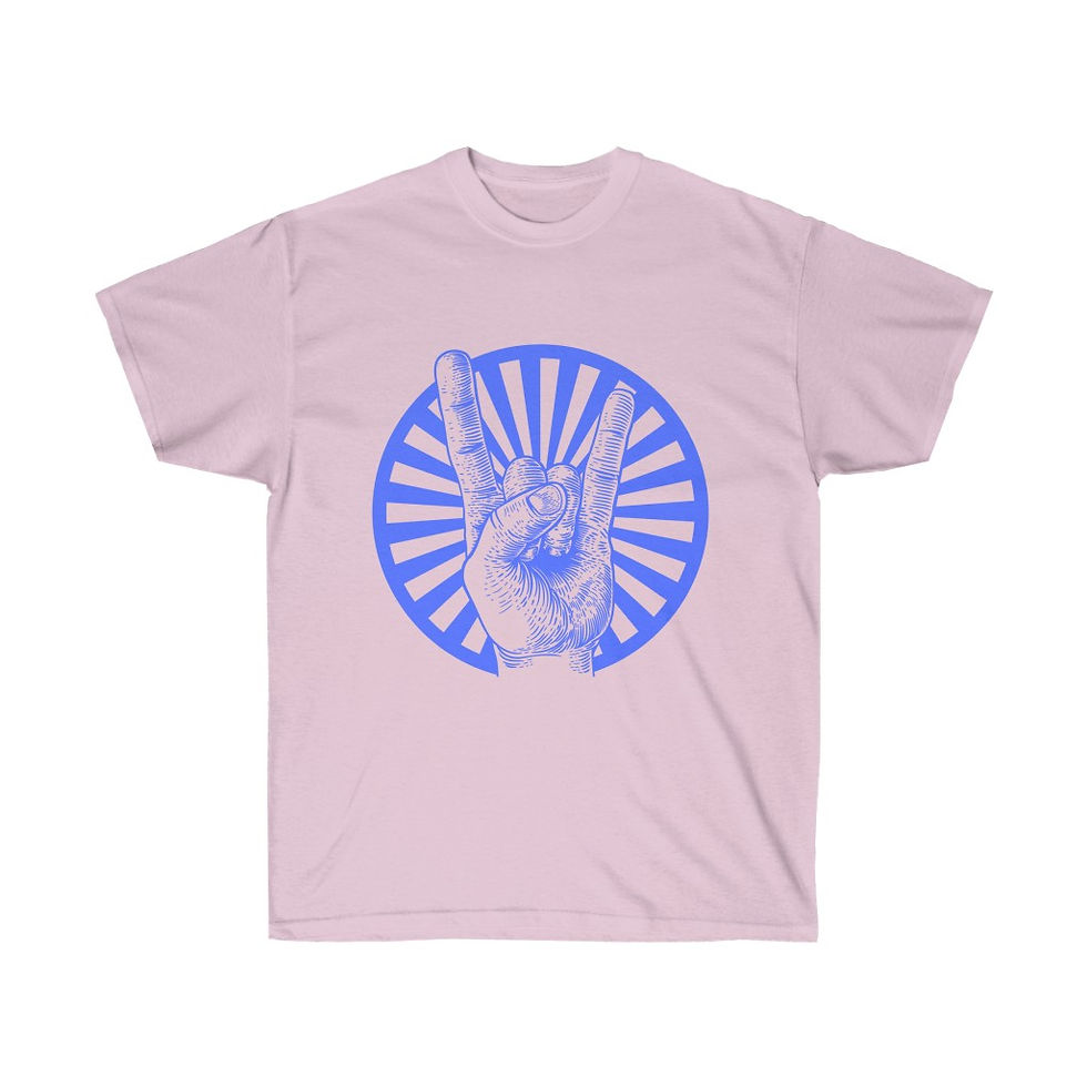 Thumbnail: Peace Vibes in Blue Unisex Ultra Cotton Tee