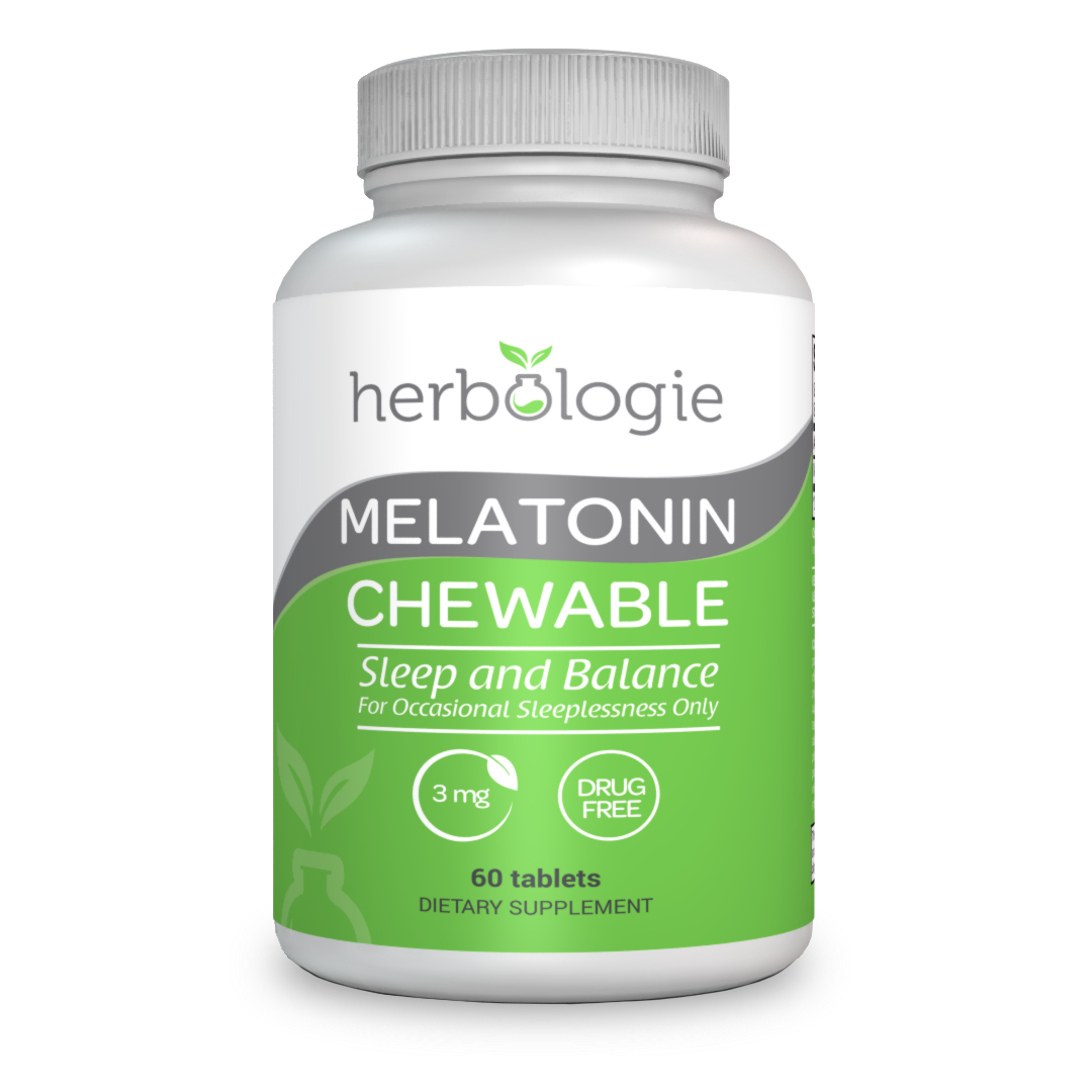 Herbologie Melatonin Chewable 3-mg Supplement, 60-Capsules