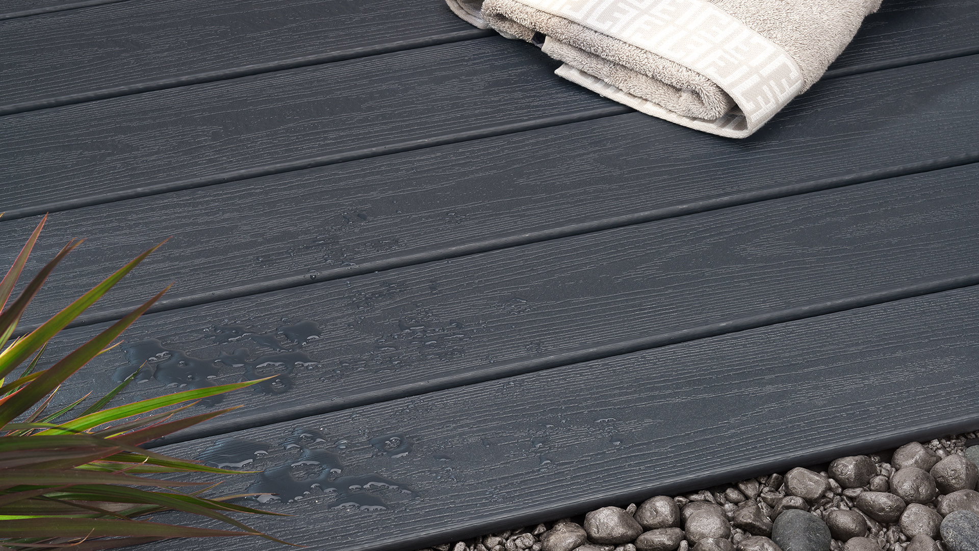 PVC Hollow Deck Board, 18ft, Grey Navasco Investments