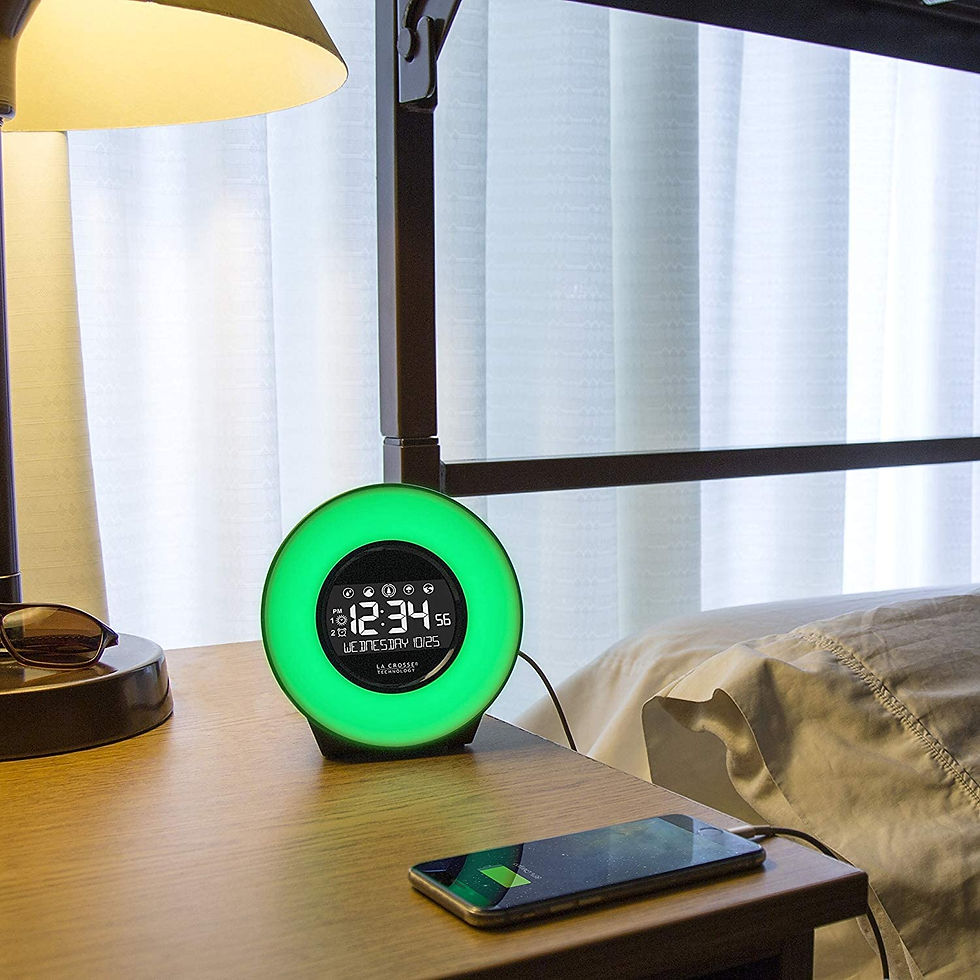 Thumbnail: La Crosse 7 Color Mood Light LCD Alarm Clock with Nature Sounds