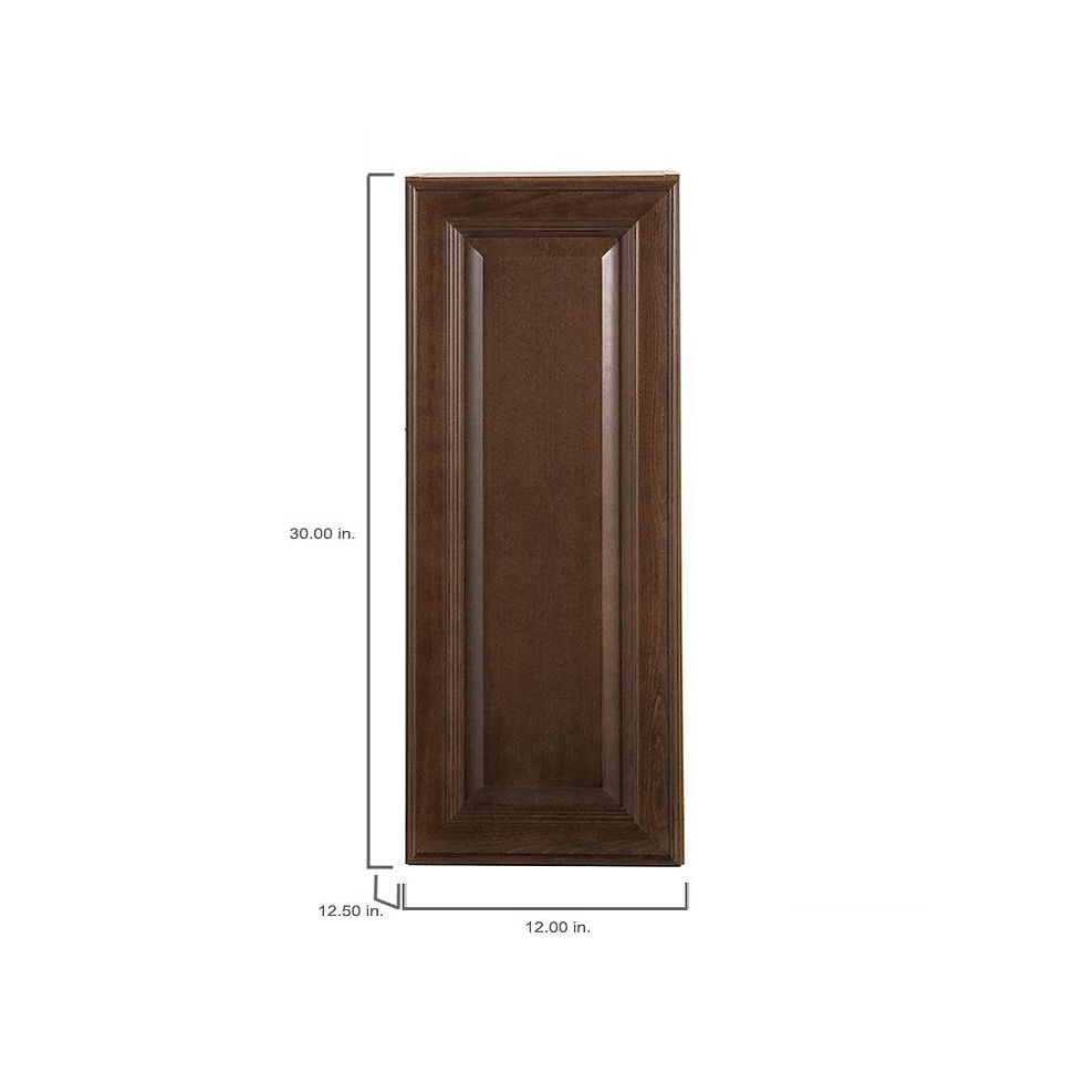 Miniatura: Wall Cabinet, Dark Brown, 12-in W x 30-in H