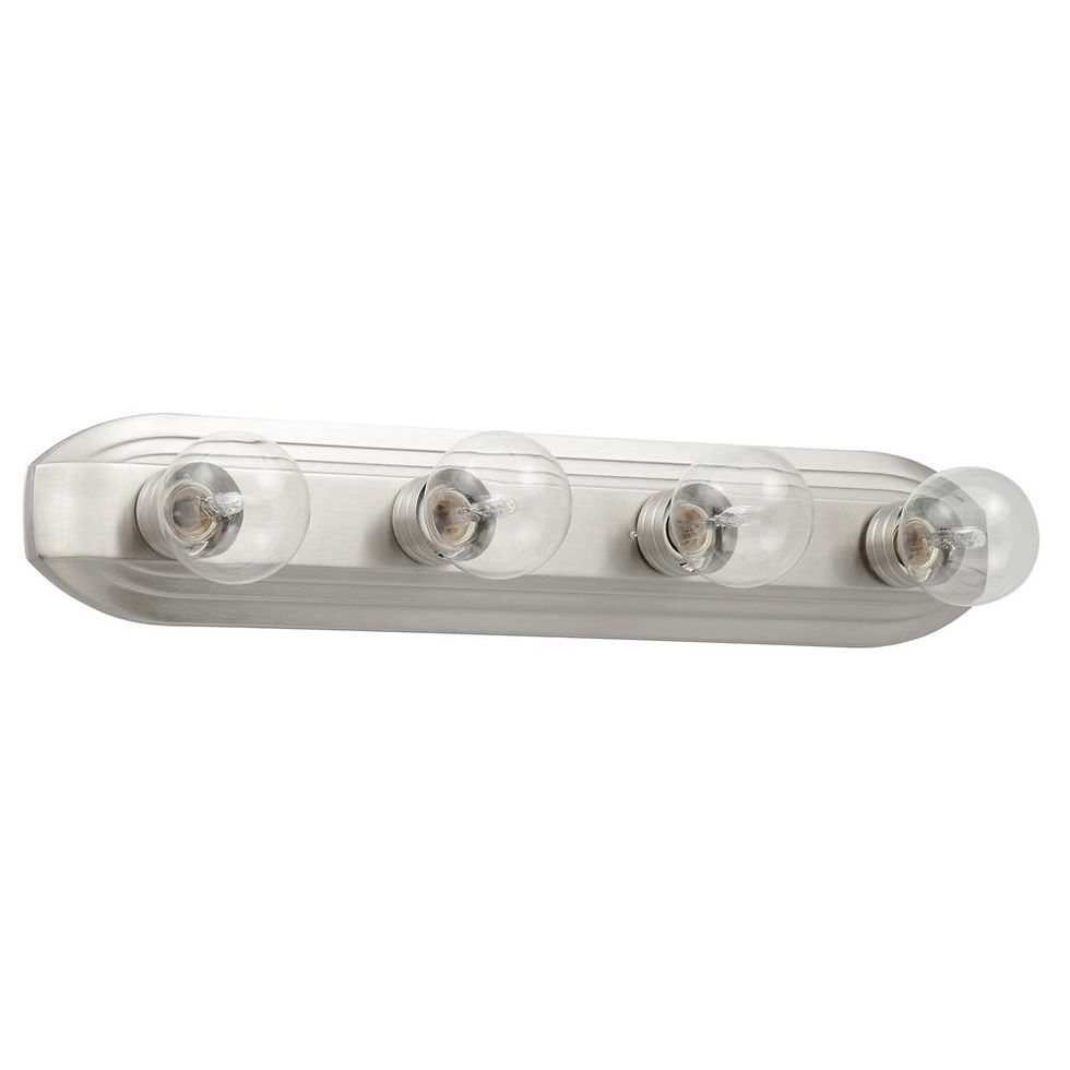 Miniatura: 4-Light Brushed Nickel Vanity Light Bar
