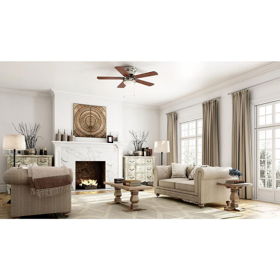 Miniatura: Indoor Brushed Nickel Ceiling Fan with LED Light Kit, 52-in