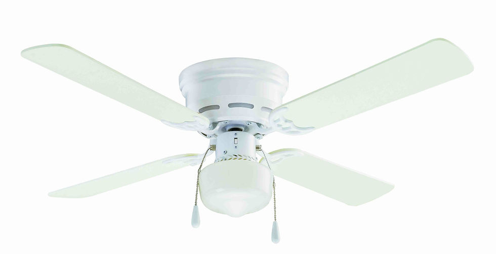 Indoor White Ceiling Fan with Globe Light Kit, 42in Navasco Investments