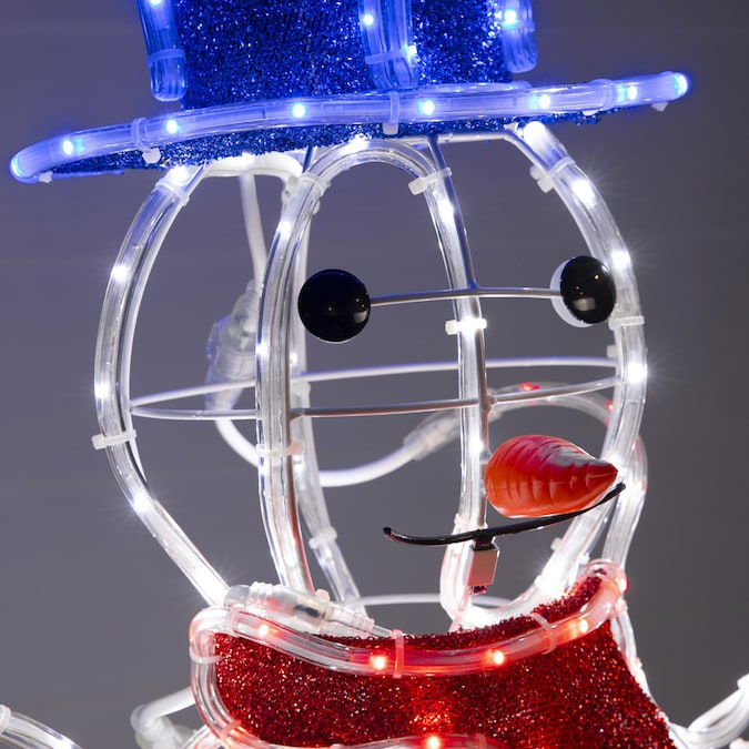 Thumbnail: Pre-Lit 48-in Snowman White LED Lights