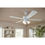 Miniatura: Indoor White Ceiling Fan with LED Light Kit, 52-in