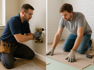 Vergleich zwischen Handwerker und Heimwerker bei der Renovierung in Mainz