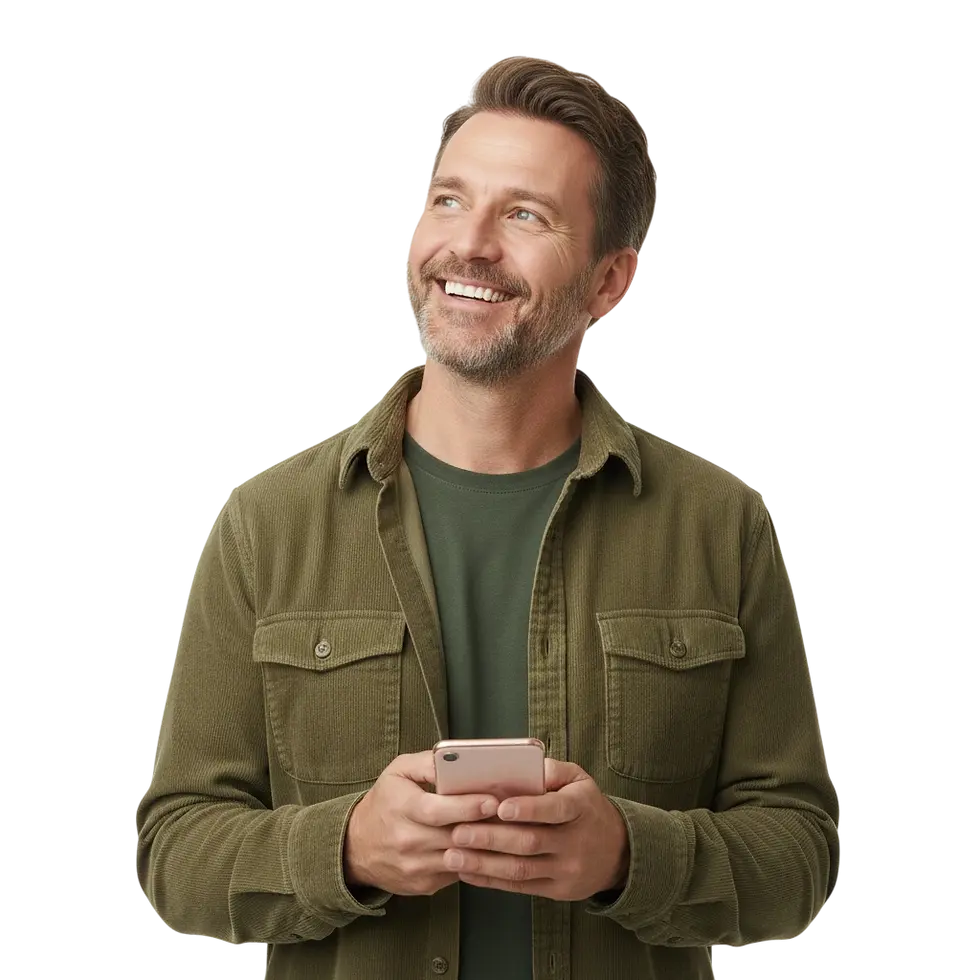 Zufriedener Mann bei der Buchung seines Umzugs am Handy-Photoroom (1).webp