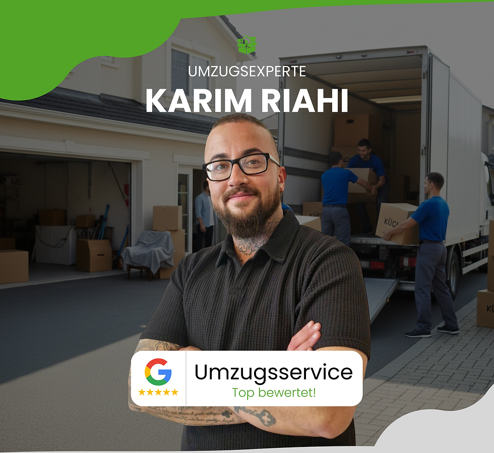 Umzugsexperte Karim Riahi für top bewerteten Umzugsservice.
