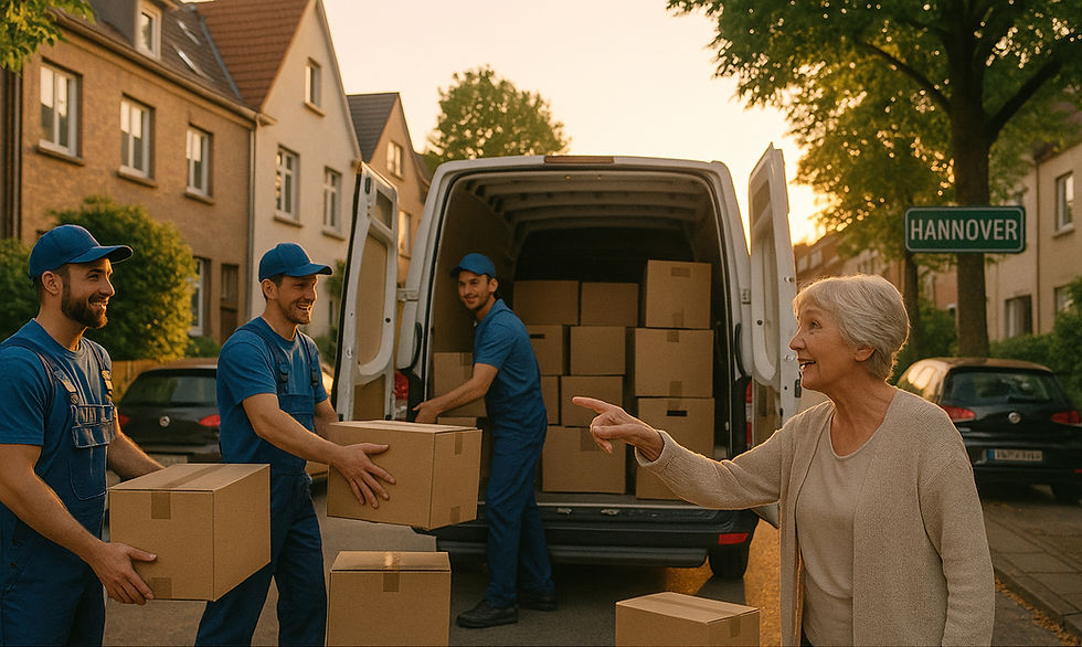 GLOLOG-Team startet frühen Sommerumzug in Hannover – Seniorin gibt letzte Hinweise vor dem Transport
