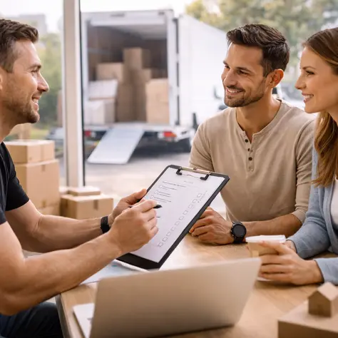 Umzugsberater plant Umzug mit Pärchen in Dresden