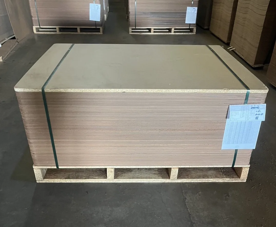 Stacked hardboard layer pads prepared on a pallet
