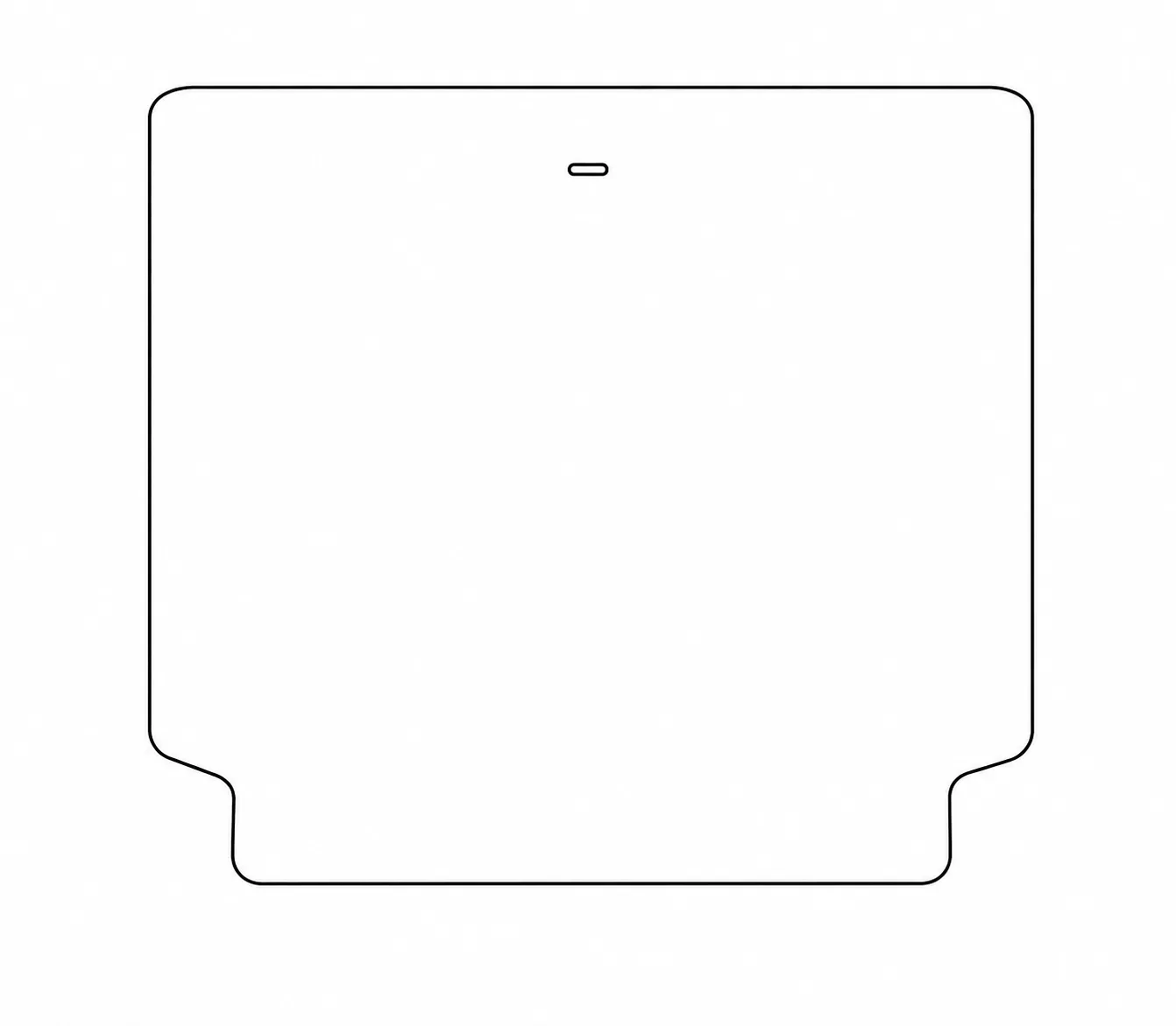 Simplified non-confidential automotive hardboard component outline