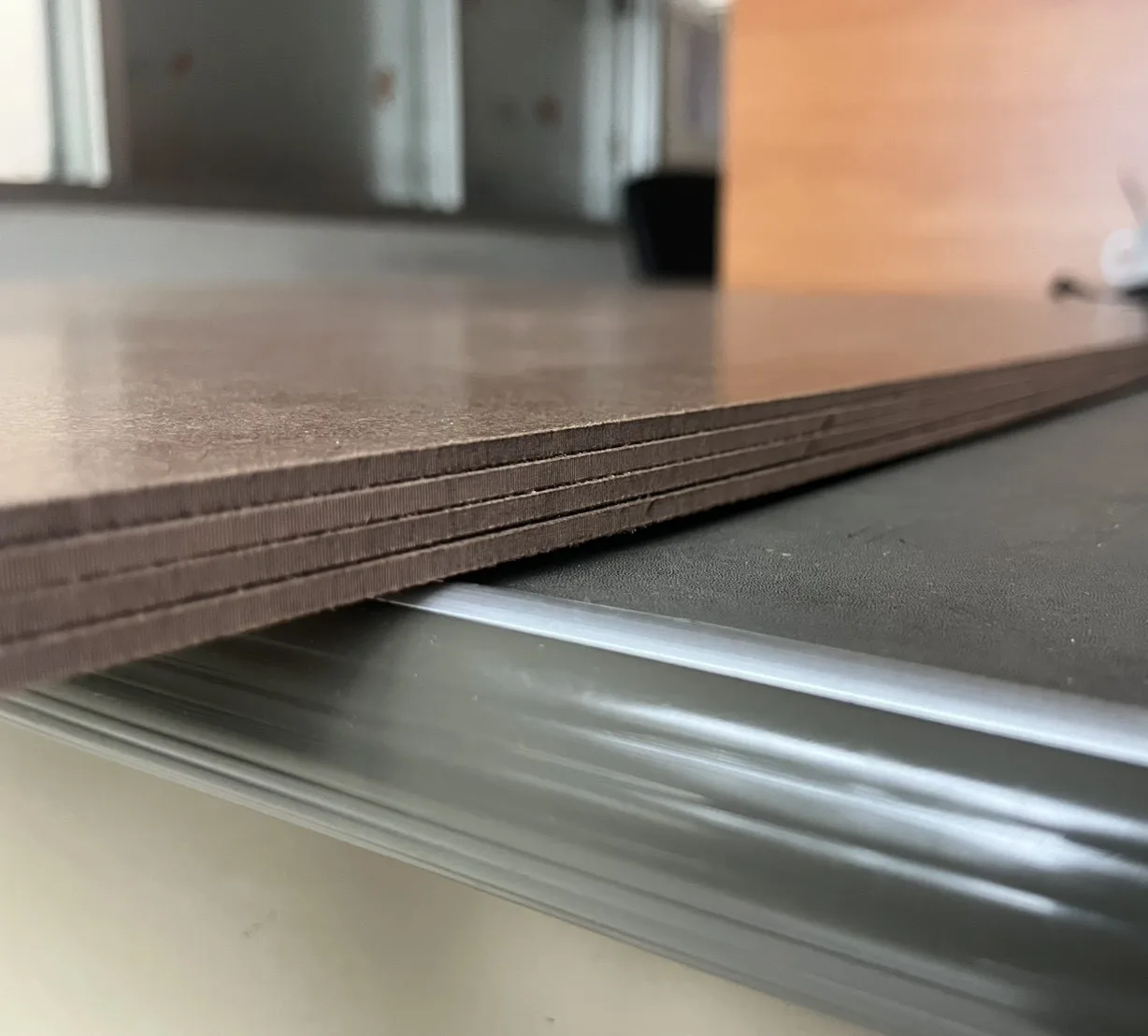 Dense hardboard edge and core