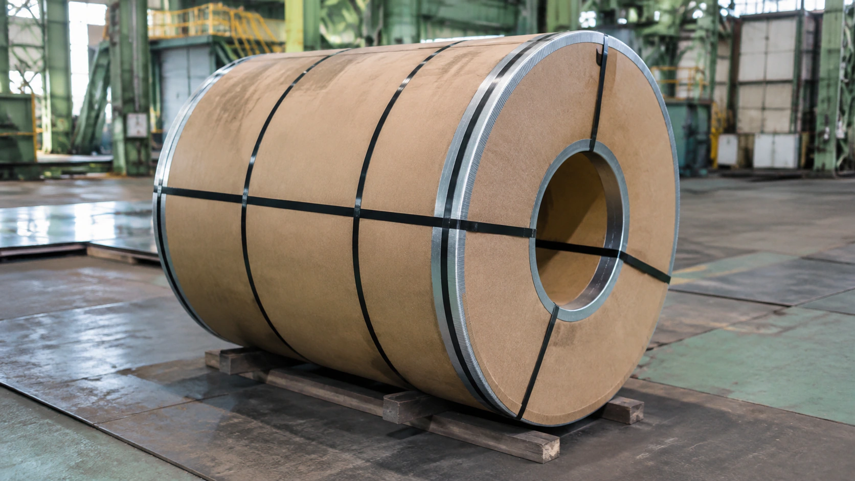 Complete steel coil packaging system using hardboard protective components