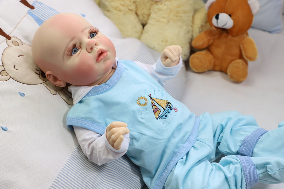 Miniatura: Bebê Reborn Ana clara (menino)  Careca
