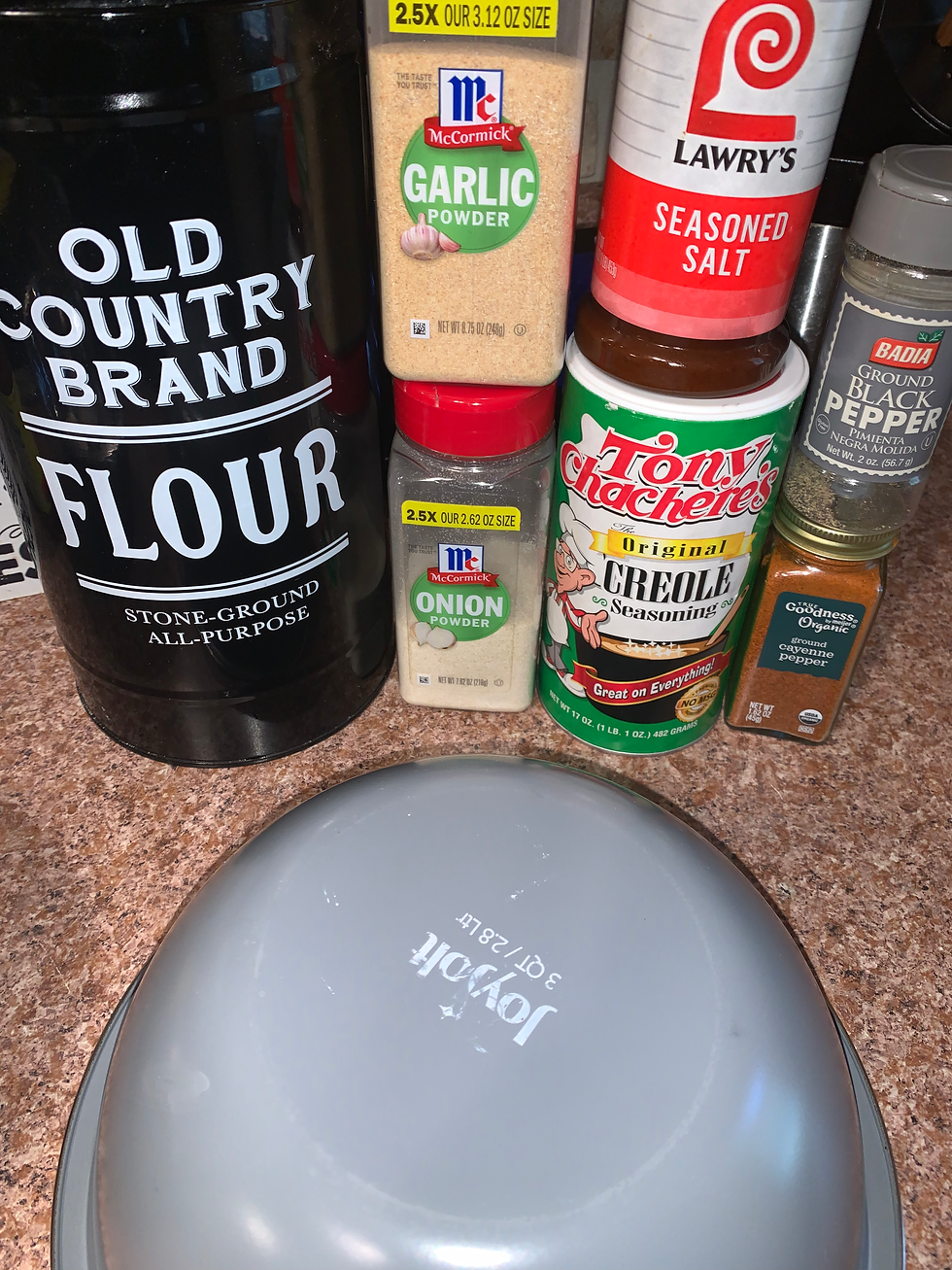 Seasonings and flour.