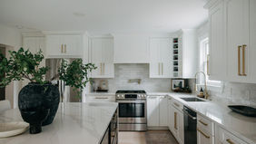 Full kitchen from dining area angle:
Full kitchen from dining area — Beverly Hills Michigan whole home renovation by Costello & Co Construction