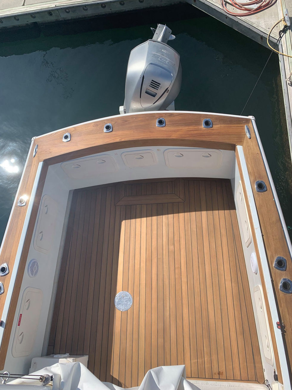 Custom teak flooring and hardwood coverbaords on gold coast boat