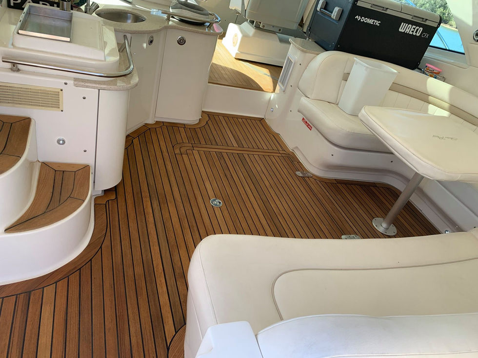 Custom teak flooring on gold coast boat