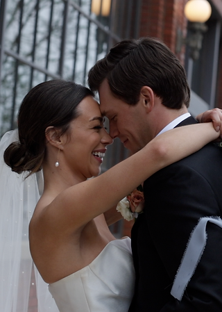 bride and groom after wedding in downtown Oklahoma City