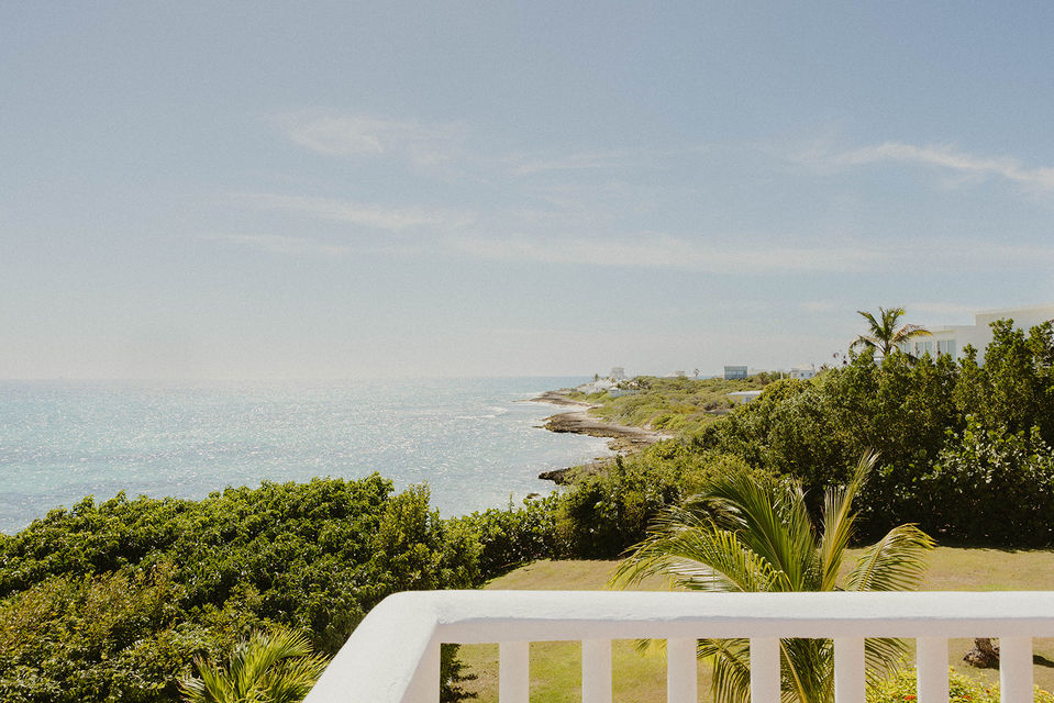 view from the balcony at the luxurious private villa