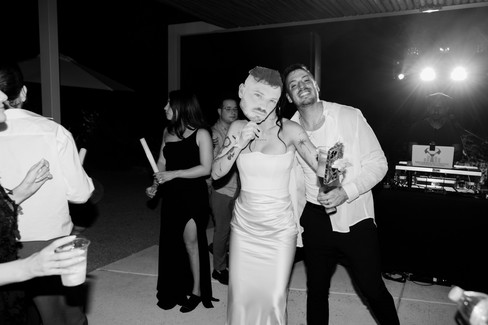 bride and groom dancing the night away