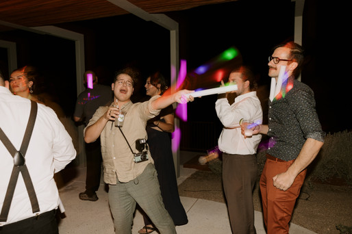 after party at airbnb wedding venue