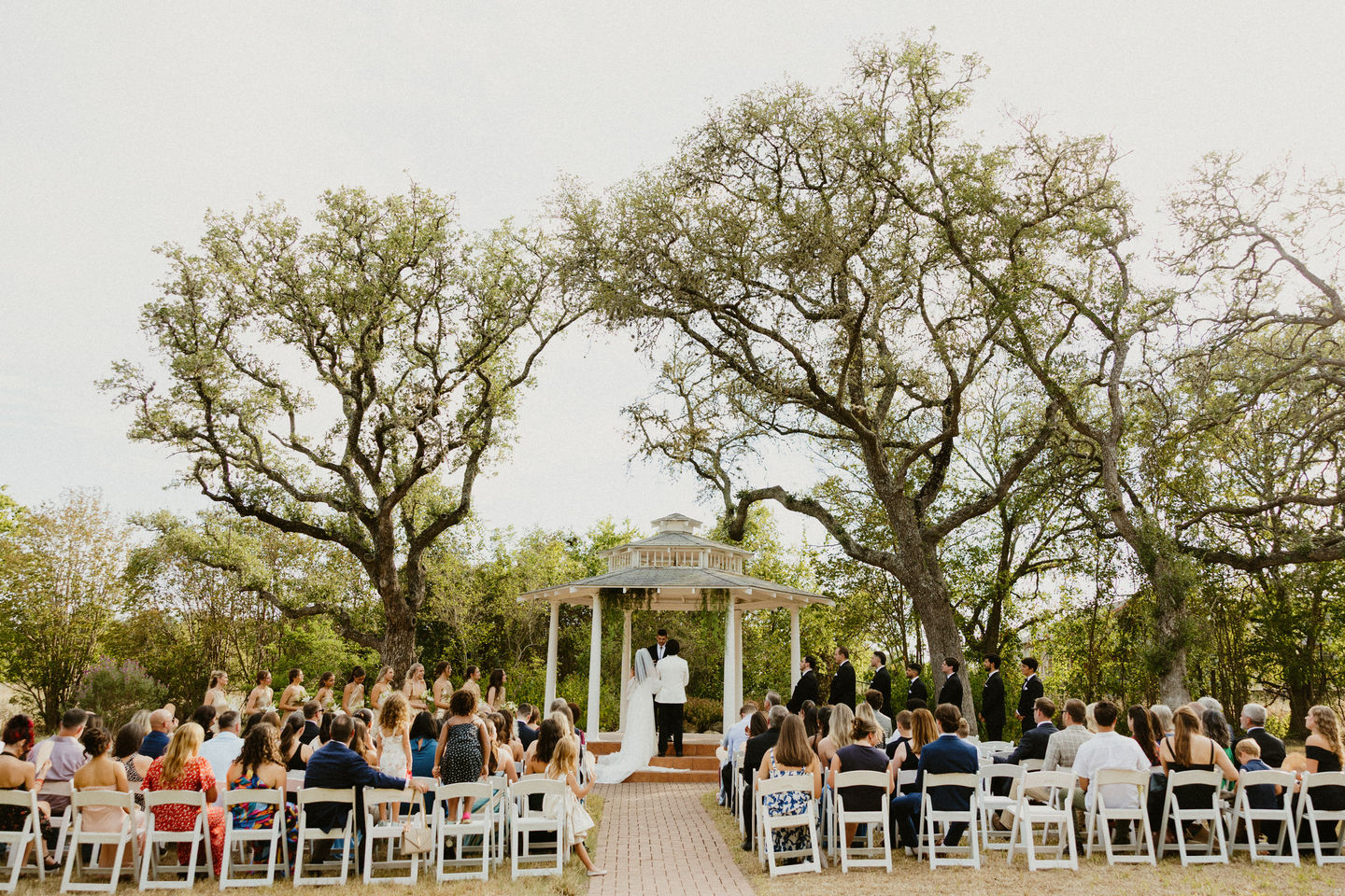 candid photograph of bride and groom at wedding ceremony