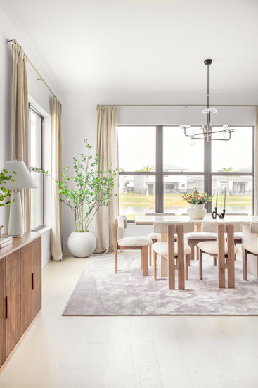 neutral dinning room clean and modern design