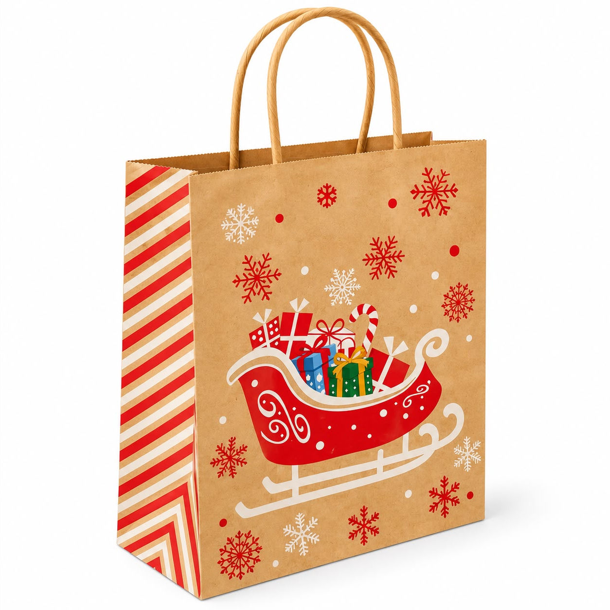 BOLSA DE PAPEL 21 X 15 X 8 NAVIDEÑO - 100105